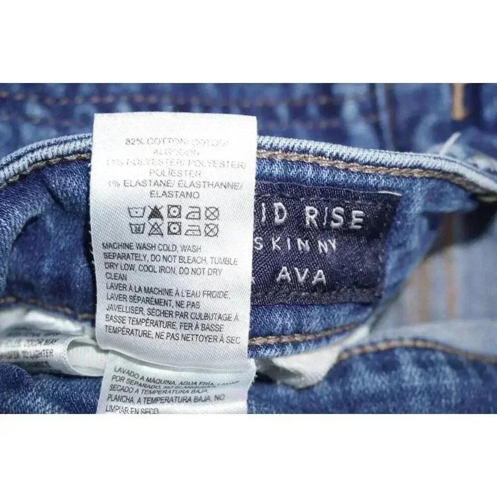 Lucky Brand Mid Rise Ava Skinny Ankle Medium Wash Size 6/28 Stretch Denim